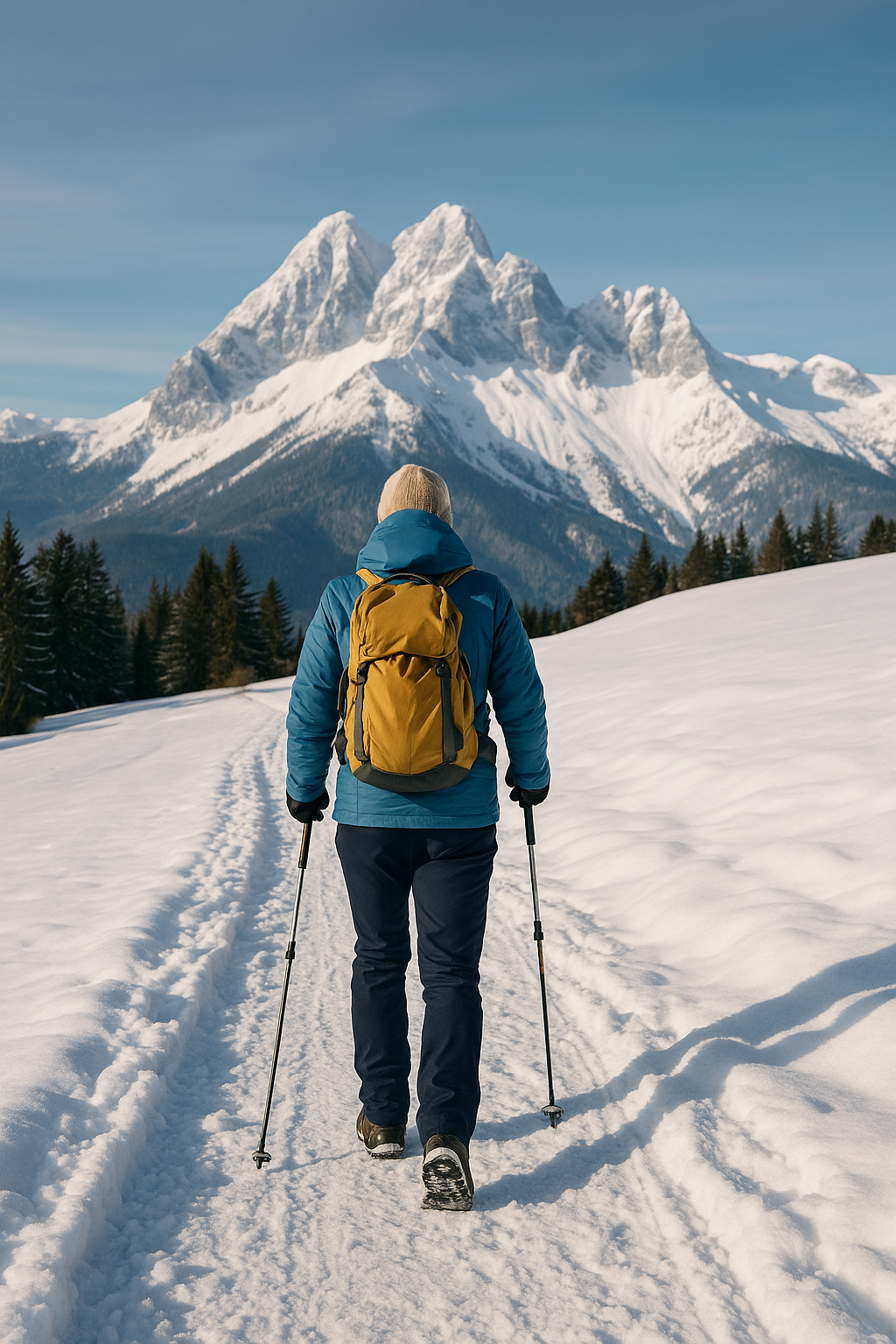 Winterwandern mit Blick auf den Dachstein